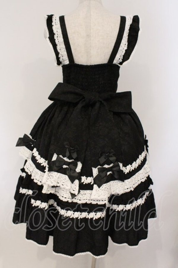 画像6: Chalmiere / ブリリアントローズジャンパースカート  クロ×シロ O-26-03-21-131-0-OP-IG-OS (6)