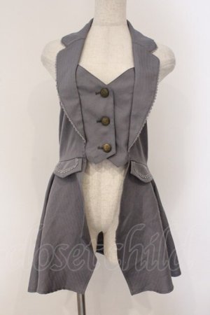 画像: axes femme POETIQUE / クラシックホルターベスト  グレー O-26-03-21-132-AX-TO-IG-OS