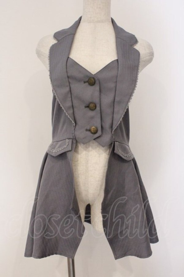 画像1: axes femme POETIQUE / クラシックホルターベスト  グレー O-26-03-21-132-AX-TO-IG-OS (1)