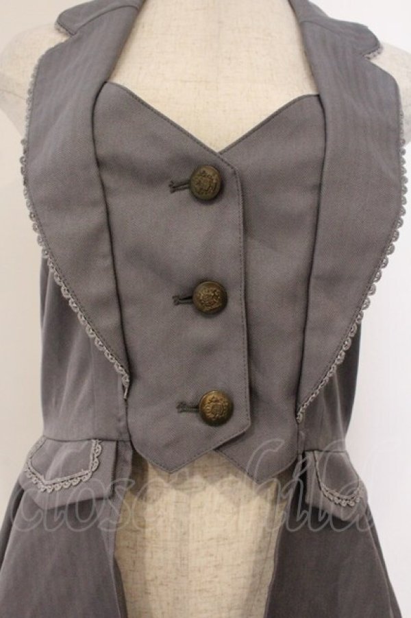 画像2: axes femme POETIQUE / クラシックホルターベスト  グレー O-26-03-21-132-AX-TO-IG-OS (2)