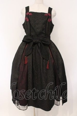 画像: axes femme kawaii / チャイナジャガードジャンスカ M クロ×ワイン O-26-03-21-134-AX-OP-IG-OS