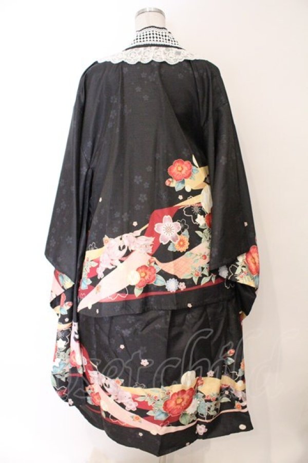 画像4: NYANYA【海外ロリィタ】 / 大正浪漫 ジャンパースカート 羽織セット M クロ O-26-03-21-137-LO-OP-IG-OS (4)