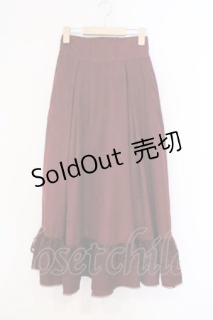画像: Kurumi Collaboration / TT*KRミジンコールLSK ノエル・ド・メモワール スカート M ワイン O-26-03-21-002-GO-SK-IG-OS