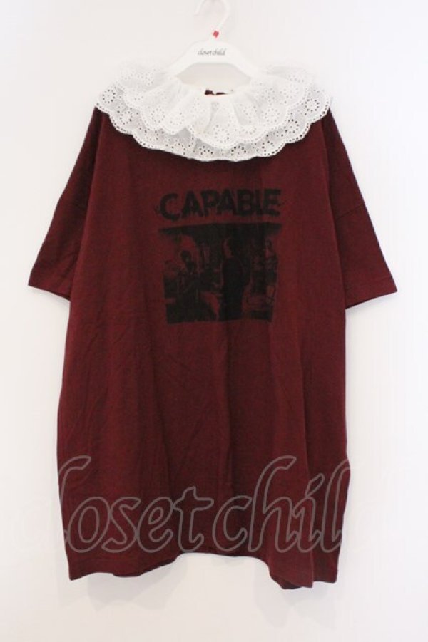 画像1: Jamie エーエヌケー / レース衿バンドBigTe M ワイン O-26-03-21-019-LO-TO-OW-OS (1)