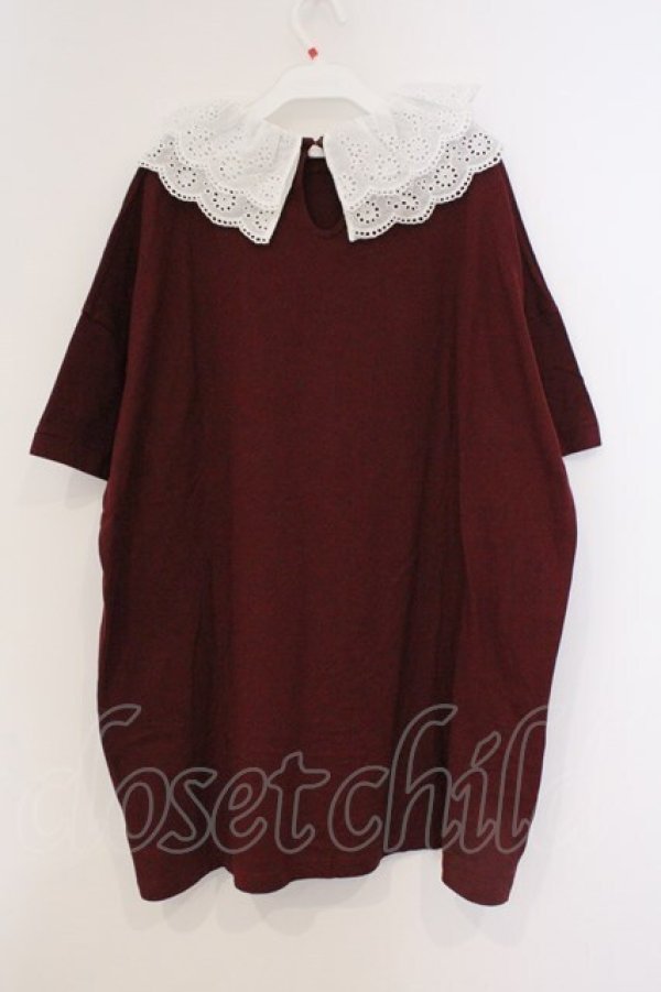 画像3: Jamie エーエヌケー / レース衿バンドBigTe M ワイン O-26-03-21-019-LO-TO-OW-OS (3)