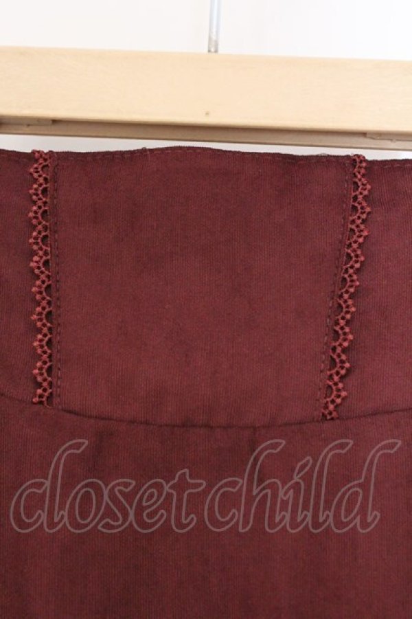 画像3: Kurumi Collaboration / TT*KRミジンコールLSK ノエル・ド・メモワール スカート M ワイン O-26-03-21-002-GO-SK-IG-OS (3)