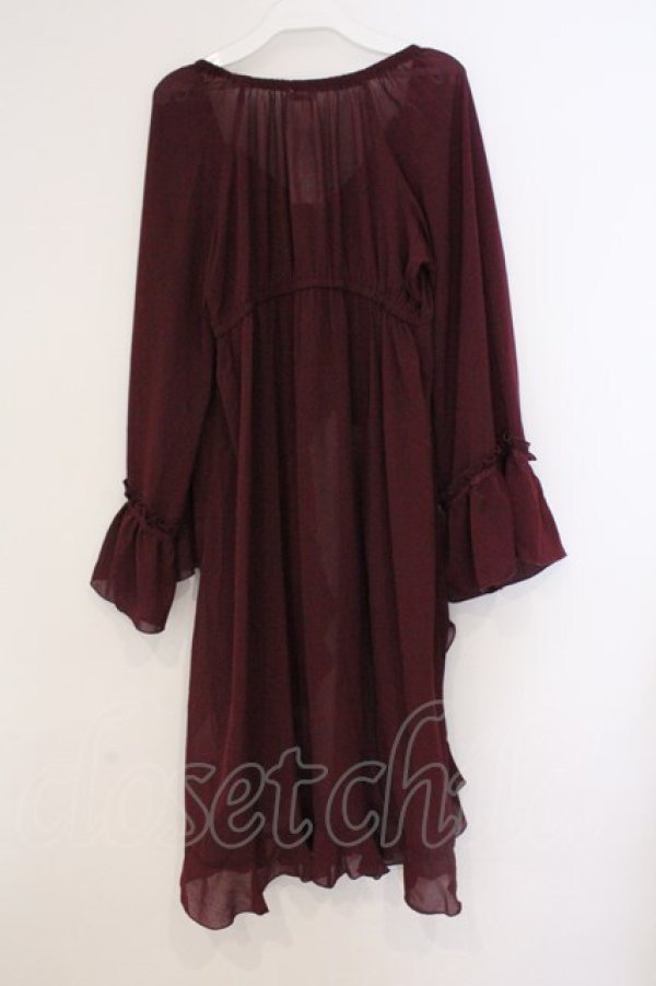 画像3: axes femme / オフショル風フリルガウン  ワイン O-26-03-21-020-AX-TO-IG-OS (3)