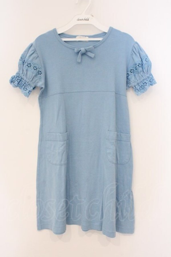 画像1: Emily Tmple / カットワークレースワンピース 150cm サックス O-26-03-21-021-LO-OP-IG-OS (1)