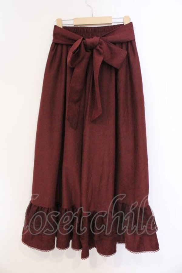画像4: Kurumi Collaboration / TT*KRミジンコールLSK ノエル・ド・メモワール スカート M ワイン O-26-03-21-002-GO-SK-IG-OS (4)