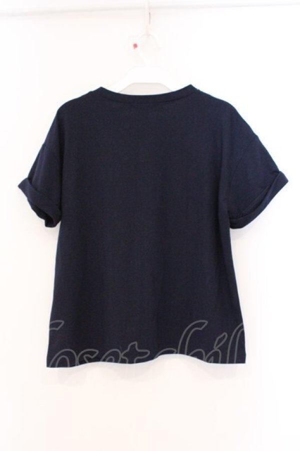 画像3: axes femme POETIQUE / ストライプリボン半袖トップス M ネイビー O-26-03-21-023-AX-TO-YM-OS (3)