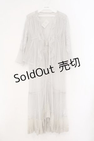 画像: axes femme / レイヤード風レースガウン  グレー O-26-03-21-025-AX-TO-IG-OS