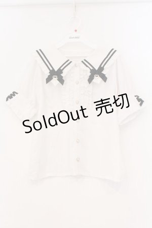 画像: LIZ LISA / ストライプカラーブラウス  シロ×クロ O-26-03-21-028-LO-BL-OW-OS