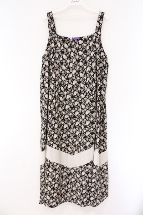 画像1: axes femme / 総花柄キャミワンピース  クロ O-26-03-23-032-AX-OP-IG-OS (1)