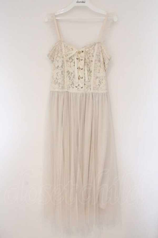 画像1: axes femme / レース重ねキャミワンピース M アイボリー O-26-03-23-034-AX-OP-IG-OS (1)