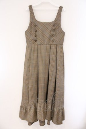 画像: axes femme / Ｗ釦フィッシュテールジャンパースカート M ブラウン O-26-03-23-041-AX-OP-IG-OS