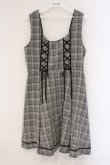 画像1: axes femme / チェック柄ジャンパースカート M グレー O-26-03-23-044-AX-OP-IG-OS (1)