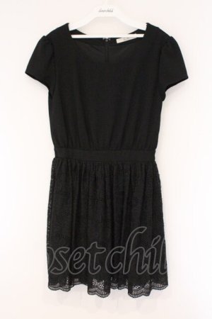 画像: dazzlin / レースミニワンピース M クロ O-26-03-23-052-GO-OP-OW-OS