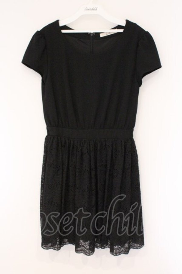 画像1: dazzlin / レースミニワンピース M クロ O-26-03-23-052-GO-OP-OW-OS (1)