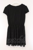 画像3: dazzlin / レースミニワンピース M クロ O-26-03-23-052-GO-OP-OW-OS (3)