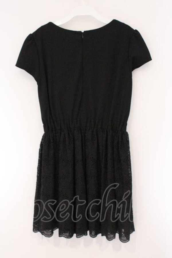 画像3: dazzlin / レースミニワンピース M クロ O-26-03-23-052-GO-OP-OW-OS (3)