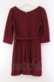画像3: dazzlin / ベルト付き起毛ワンピース M ワイン O-26-03-23-053-GO-OP-OW-OS (3)