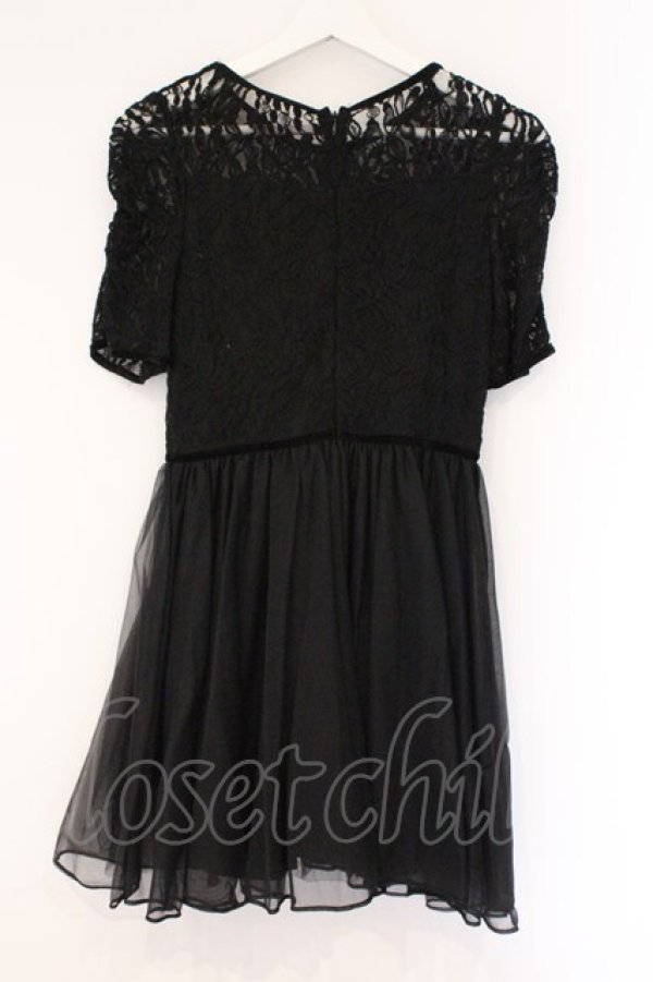 画像3: dazzlin / チュール切替ワンピース M クロ O-26-03-23-054-GO-OP-OW-OS (3)