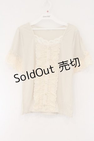 画像: axes femme / ブラウスディテール半袖PO M キナリ O-26-03-23-060-AX-TO-OW-OS