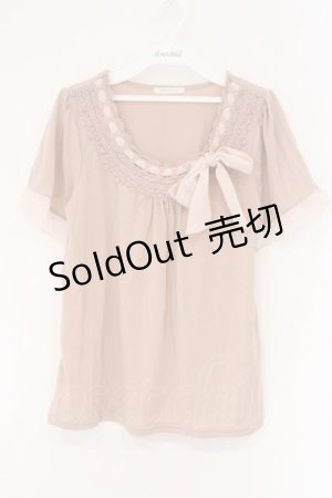 画像: axes femme / リボン通しプルオーバー M ピンク O-26-03-23-063-AX-TO-OW-OS