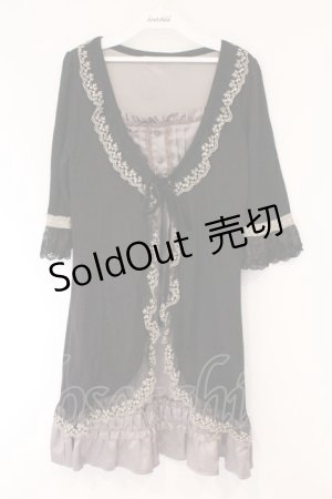 画像: axes femme / 重ね着風チュニックワンピース M クロ O-26-03-23-066-AX-TO-OW-OS