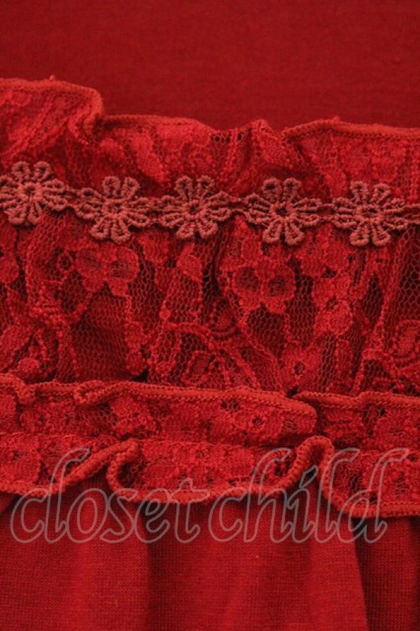 画像2: axes femme / モチーフレース付インナープルオーバー M ワイン O-26-03-23-068-AX-TO-OW-OS (2)