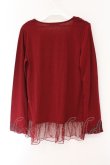 画像3: axes femme / モチーフレース付インナープルオーバー M ワイン O-26-03-23-068-AX-TO-OW-OS (3)