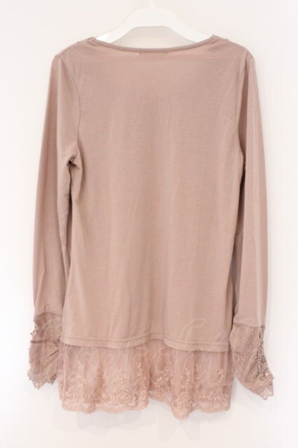 画像3: axes femme / はしごレースカットソー M ピンク O-26-03-23-070-AX-TO-OW-OS (3)