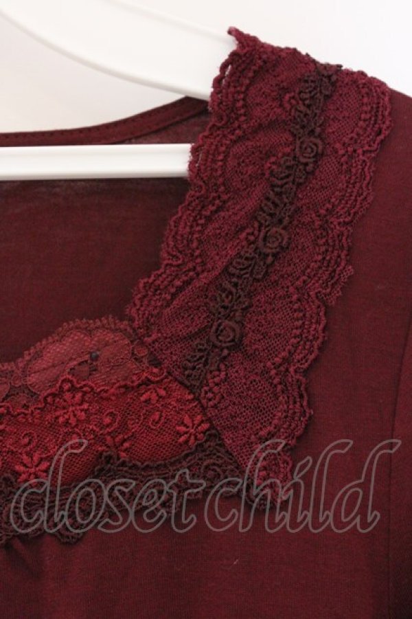 画像2: axes femme / グラデーションインナープルオーバー M ワイン O-26-03-23-071-AX-TO-OW-OS (2)