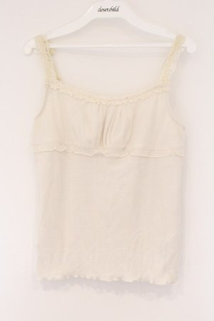 画像: axes femme / チュール切り替えキャミ M キナリ O-26-03-23-073-AX-TO-OW-OS