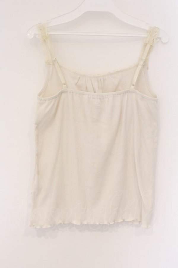 画像3: axes femme / チュール切り替えキャミ M キナリ O-26-03-23-073-AX-TO-OW-OS (3)