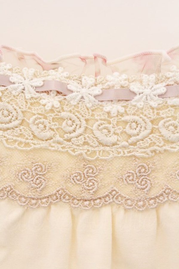 画像2: axes femme / 総レース・立体お花付きキャミソール M キナリ O-26-03-23-074-AX-TO-OW-OS (2)