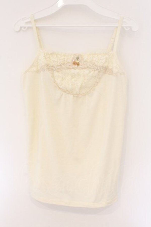 画像1: axes femme / レース使いキャミソール M キナリ O-26-03-23-076-AX-TO-OW-OS (1)