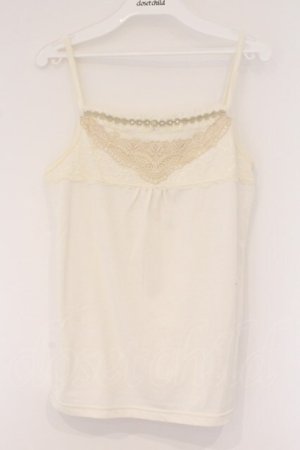 画像: axes femme / レース＆ストーン使いキャミ M キナリ O-26-03-23-077-AX-TO-OW-OS