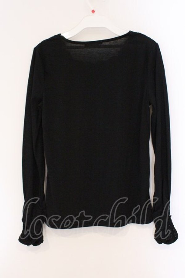 画像3: axes femme / 胸元ラメレース使いインナープルオーバー M クロ O-26-03-23-081-AX-TO-OW-OS (3)