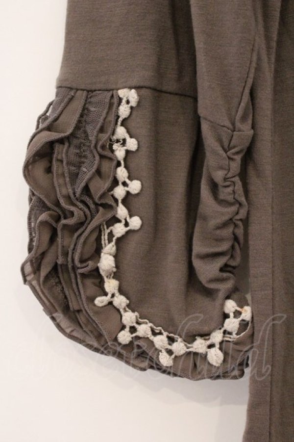 画像2: axes femme / ポンポンモチーフ使いプルオーバー M チャコールグレー O-26-03-23-084-AX-TO-OW-OS (2)