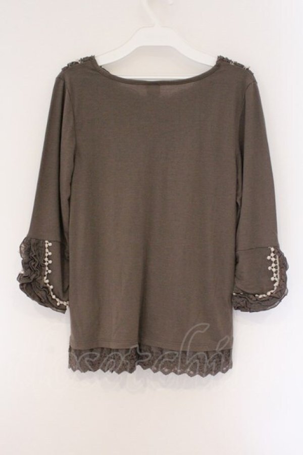 画像3: axes femme / ポンポンモチーフ使いプルオーバー M チャコールグレー O-26-03-23-084-AX-TO-OW-OS (3)