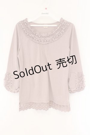 画像: axes femme / ポンポンモチーフ使いプルオーバー M ピンク O-26-03-23-085-AX-TO-OW-OS