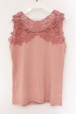 画像3: axes femme / バックフラワーレースタンク M ピンク O-26-03-23-087-AX-TO-OW-OS (3)
