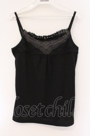 画像: axes femme / レース＆ストーン使いキャミ M クロ O-26-03-23-089-AX-TO-OW-OS