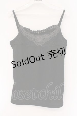 画像: axes femme / レース＆ストーン使いキャミ M クロ O-26-03-23-089-AX-TO-OW-OS