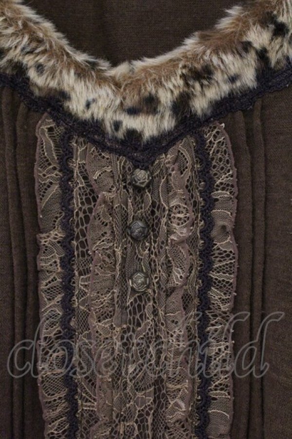 画像2: axes femme / レオパードファー使いプルオーバー M ブラウン O-26-03-23-090-AX-TO-OW-OS (2)