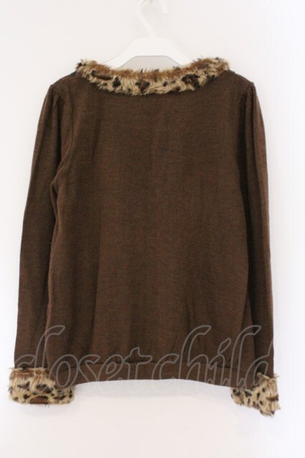 画像3: axes femme / レオパードファー使いプルオーバー M ブラウン O-26-03-23-090-AX-TO-OW-OS (3)