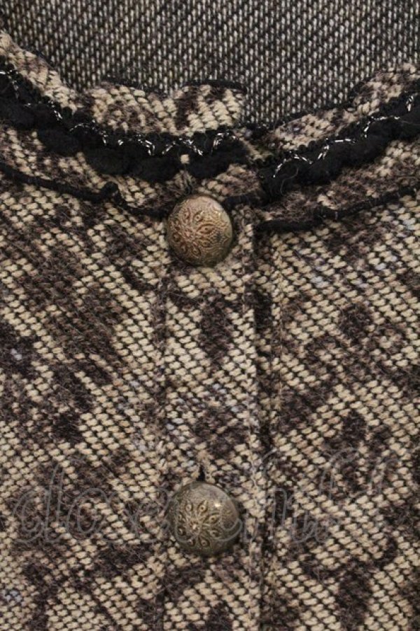 画像2: axes femme / アラベスク風ニットカーディガン M ベージュ系 O-26-03-23-091-AX-TO-OW-OS (2)