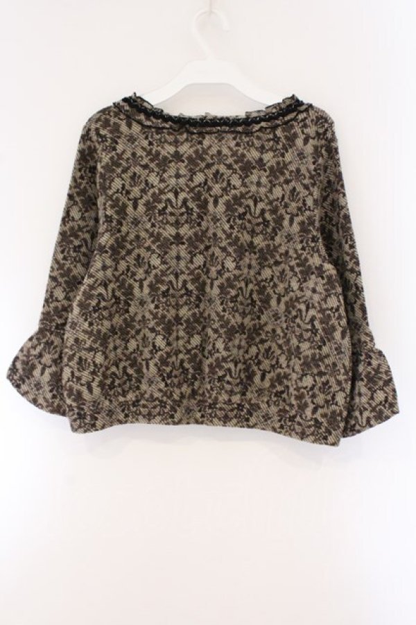 画像3: axes femme / アラベスク風ニットカーディガン M ベージュ系 O-26-03-23-091-AX-TO-OW-OS (3)