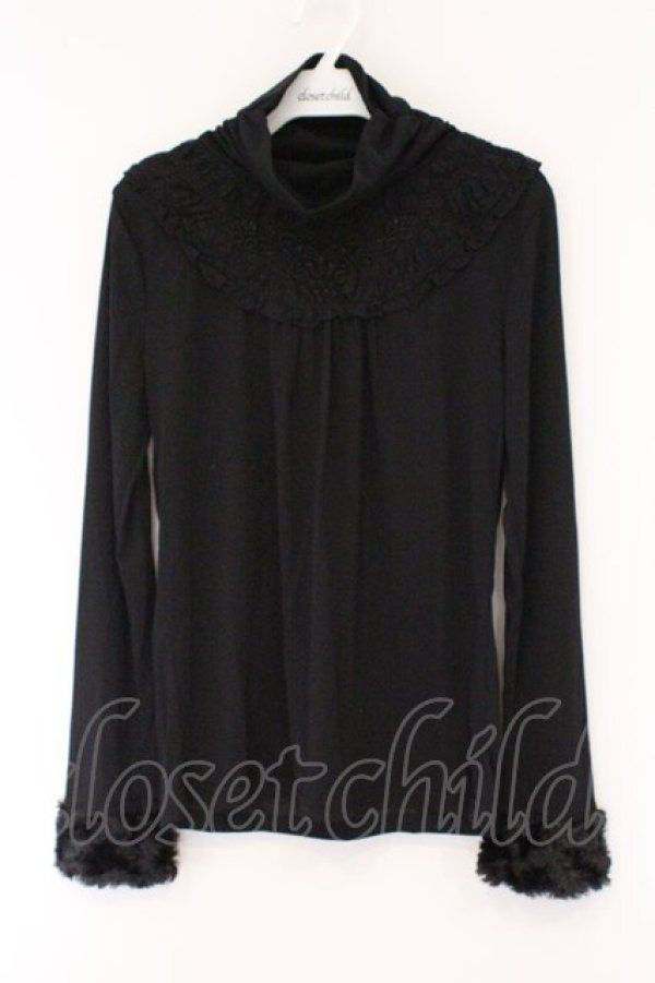 画像1: axes femme / ファー切り替えプルオーバー M クロ O-26-03-23-092-AX-TO-OW-OS (1)